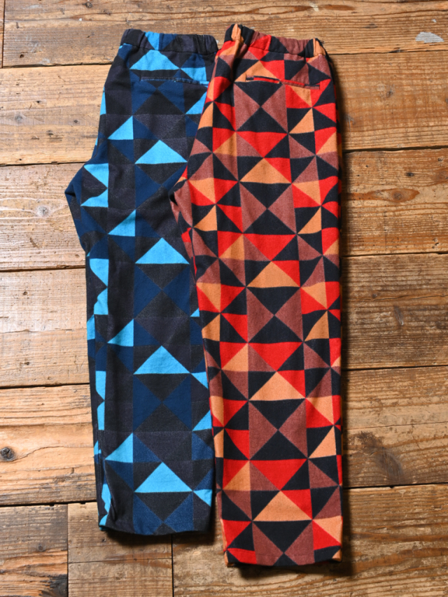 CALEE　　「GEOMETRIC PATTERN EASY SLACKS」　イージースラックス