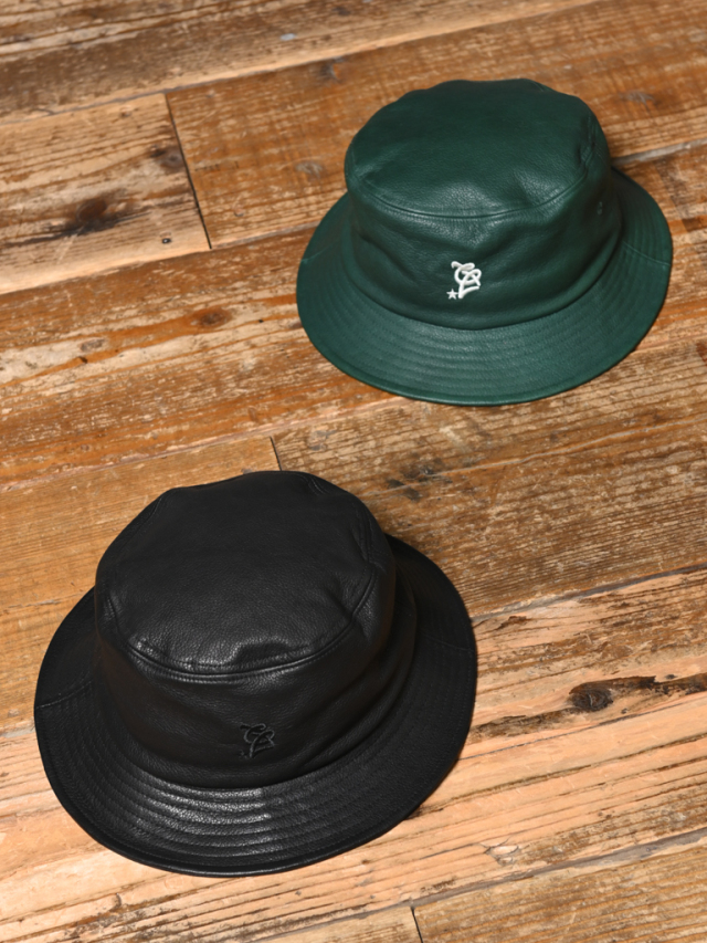 CALEE 「CAL LOGO LEATHER BUCKET HAT 」 レザーバケットハット