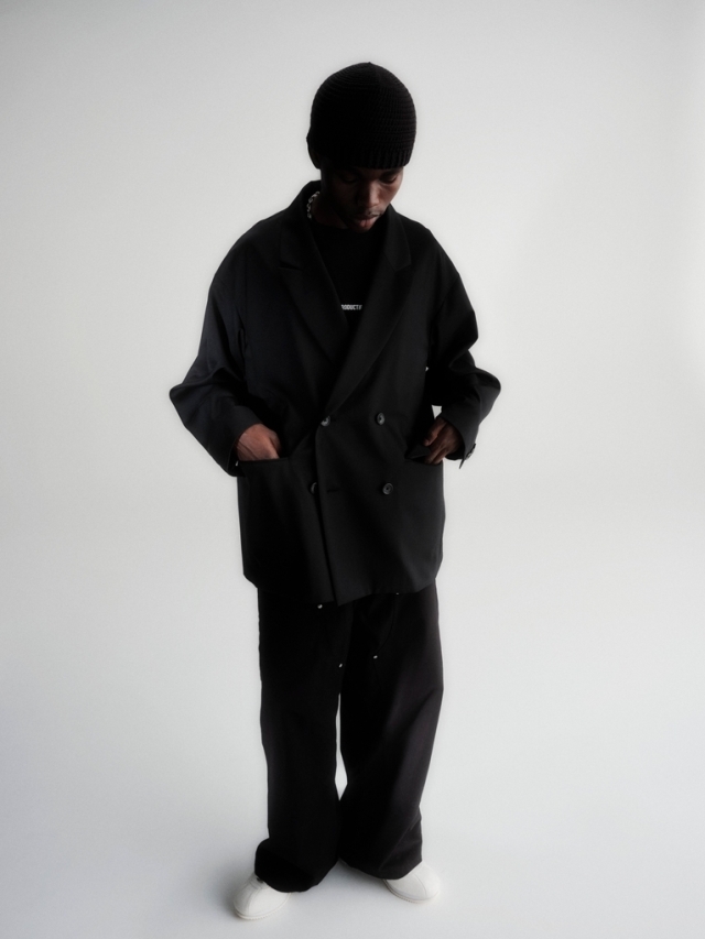 ジャケット・アウター cootie Hard Twist Yarn DoubleBreast Coat COOTIE / Hard Twist Yarn Double Breast Coat -Navy-