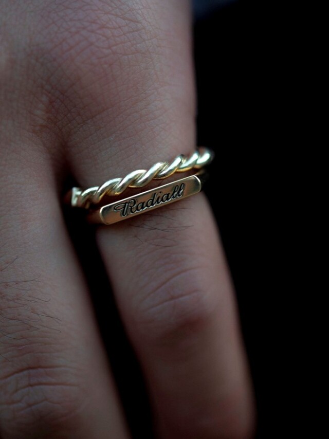 人気 ラディアル RADIALL TWIST PINKY RING 18K PLATED RAD-JWL028-02