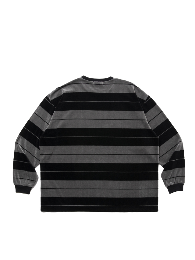 Velours border L/S ベロアボーダーロングスリーブ COOTIE 「Velour Border L/S Tee」 ベロア ボーダーロング