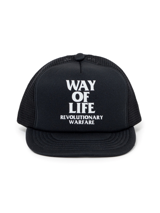 WAY OF LIFE キャップ 黒 MESH CAP “WAY OF LIFE”」 メッシュキャップ