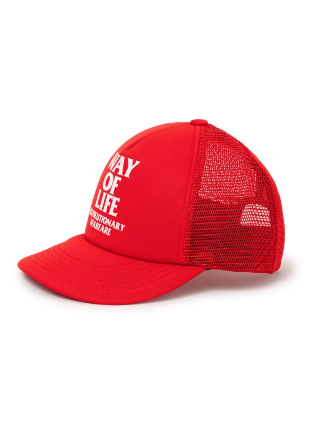 希少　rats. WAY OF LIFE トラッカーメッシュキャップ レッド MESH CAP “WAY OF LIFE”」 メッシュキャップ