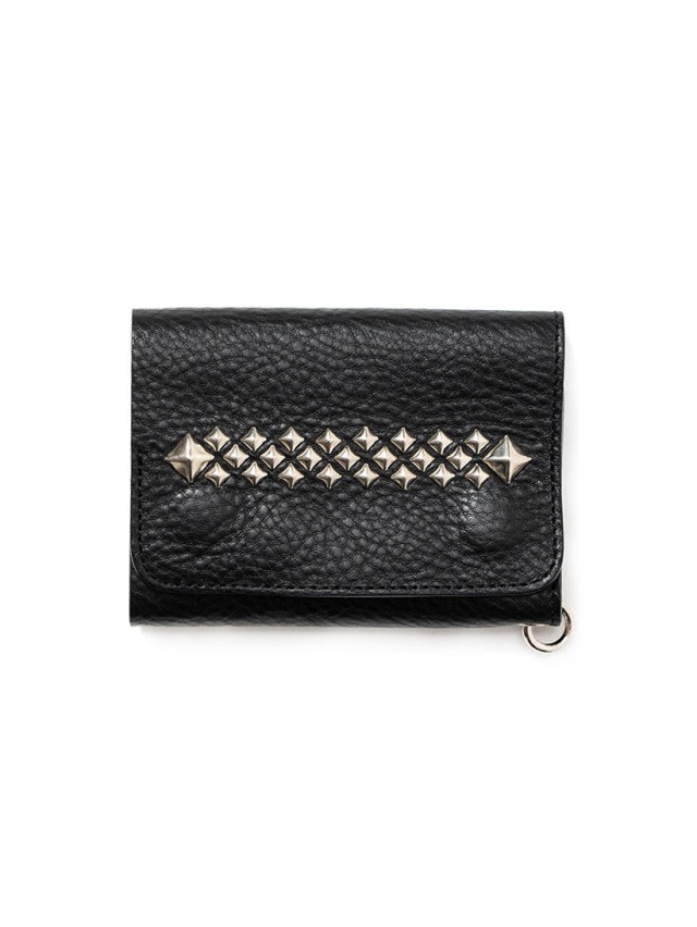 CALEE   「STUDS LEATHER FLAP HALF WALLET」　レザーハーフウォレット