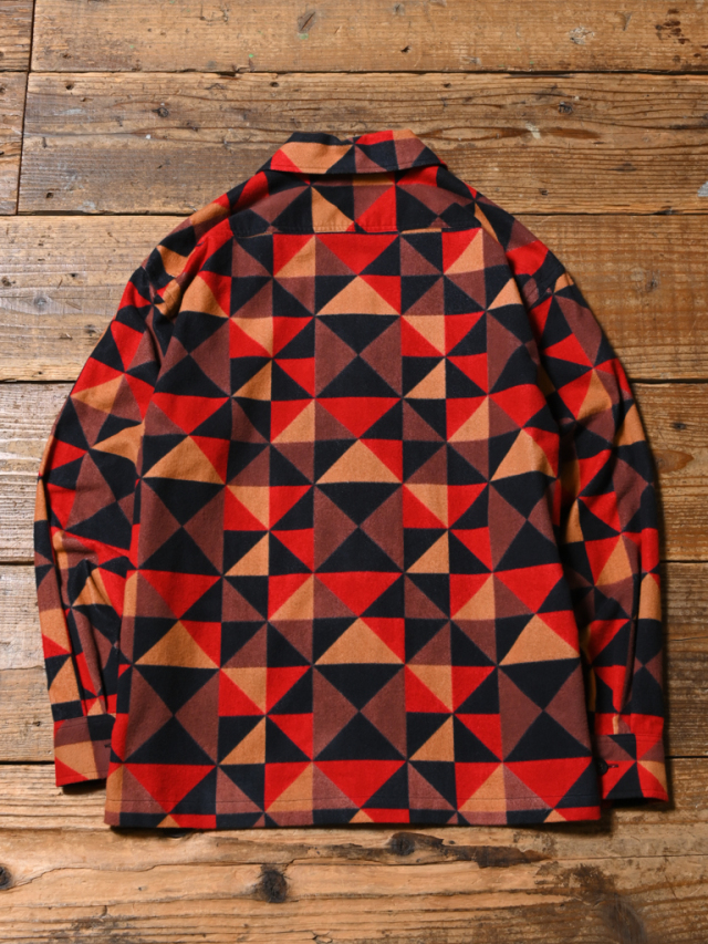 CALEE 「GEOMETRIC PATTERN OVER SILHOUETTE L/S SHIRT