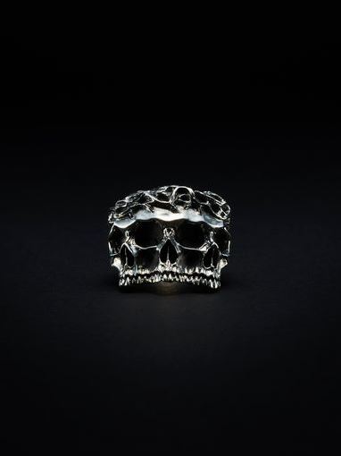 ANTIDOTE BUYERS CLUB 「Engraved Calvary Skall Ring」 SILVER950製