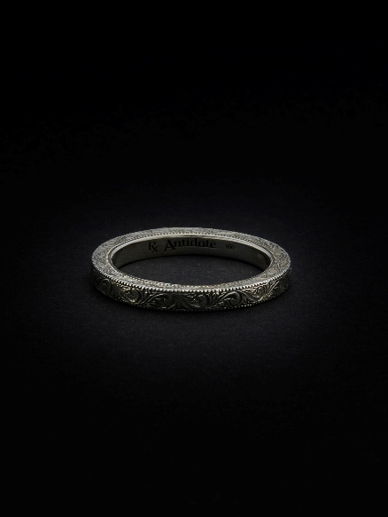 ANTIDOTE BUYERS CLUB　　「Engraved Flat Ring」　　SILVER950製 リング