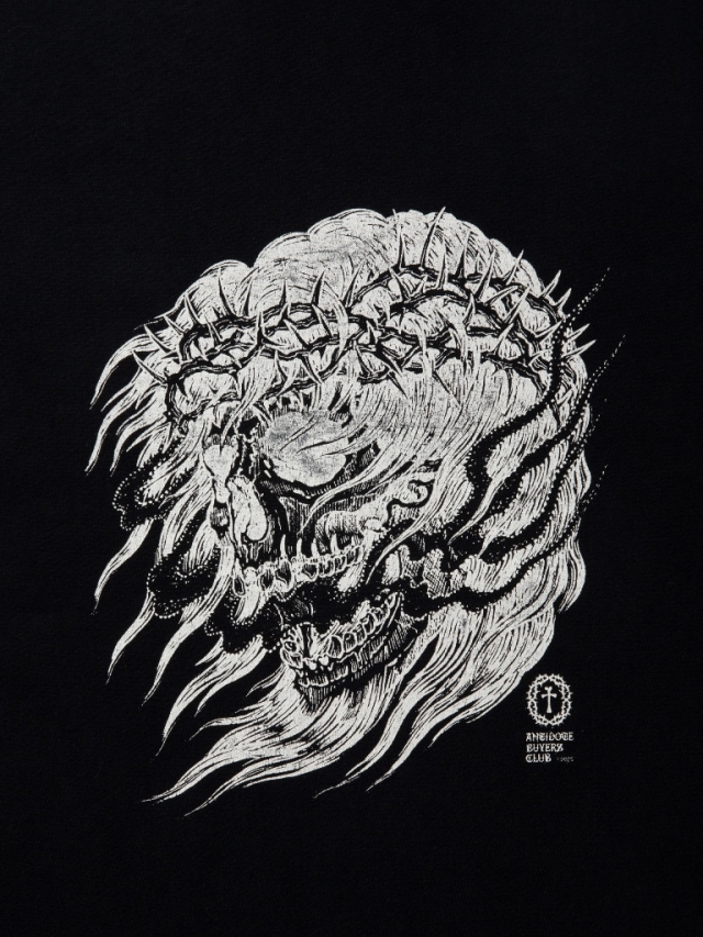 新品 ロンＴ　AntidoteBuyersClub FadeWash サイズL ANTIDOTE BUYERS CLUB 「Fade Wash L/S Tee (Skull Jesus)」 フェード