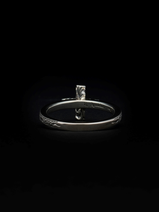 ANTIDOTE BUYERS CLUB 「Engraved Tiny Cross Ring」 SILVER950製 リング