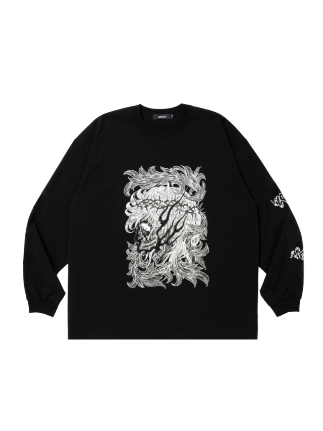 ANTIDOTE BUYERS CLUB 「Pima Cotton L/S Tee (Leaf Skull