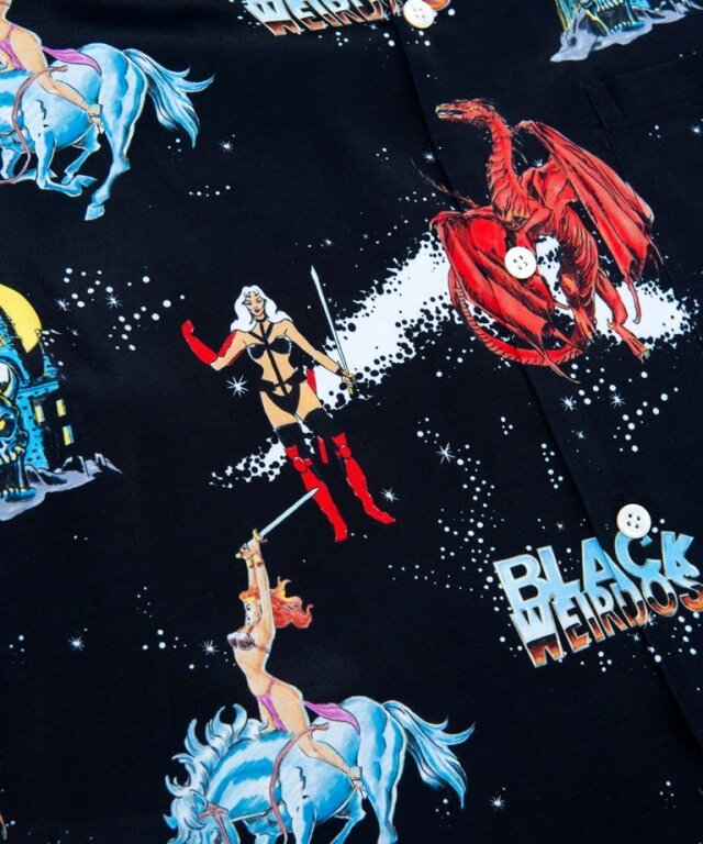 Black Weirdos 25SS ヘビーメタル アロハシャツ Black Weirdos 「Heavy Metal Aloha Shirt 」 オープンカラー