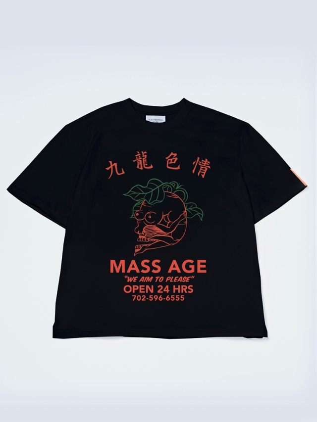 Black Weirdos 「MASS/AGE Tee」 プリントティーシャツ