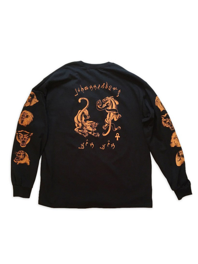 BLACK WEIRDOS ロンT ブラックウィドー　袖プリント　グラフィック Black Weirdos ブラックウィドウ BlackWeirdos グラフィックT