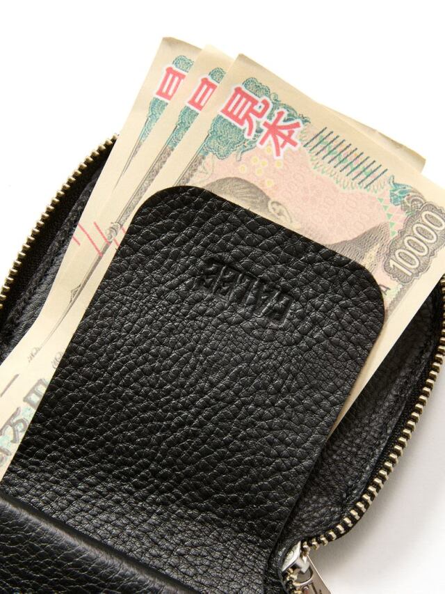 CALEE 「STUDS LEATHER ZIP MULTI WALLET」 レザージップマルチウォレット
