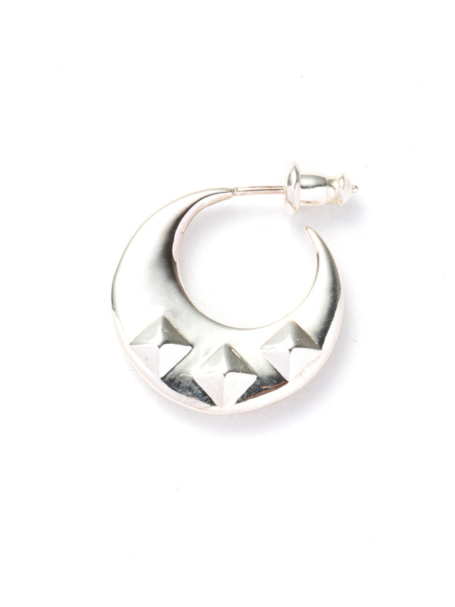 CALEE　「MOON ROLL STUDS SILVER PIERCE 」　SILVER 925製 ロールタイプピアス