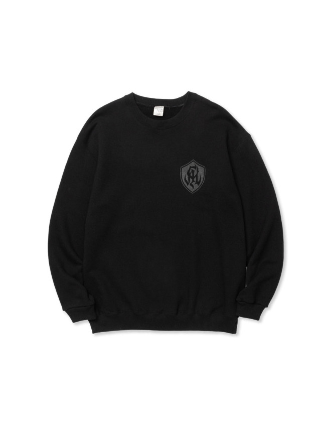 CALEE 「S.V.D.S.H LOGO CREW NECK SW ＜NATURALLY PAINT DESIGN 
