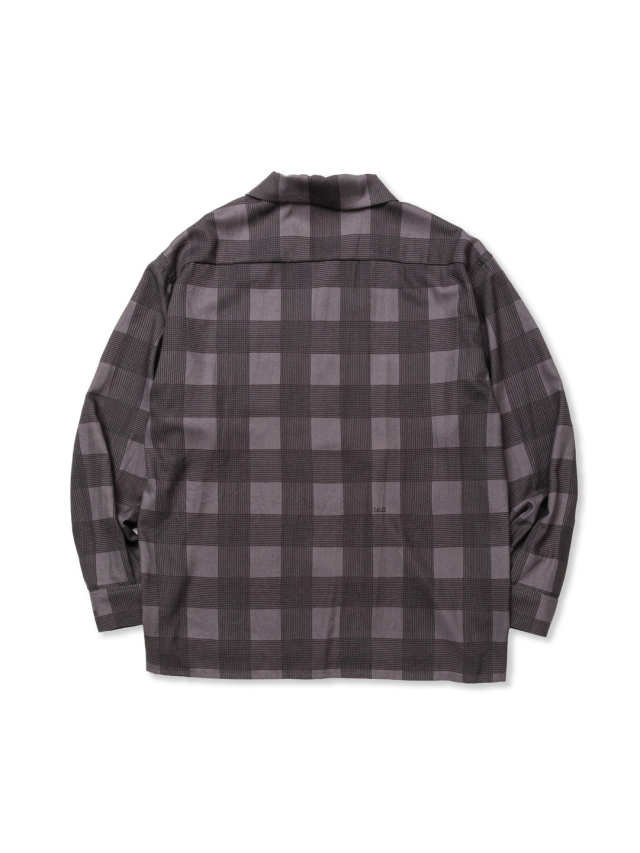 CALEE 「RAYON CHECK OPEN COLLAR L/S SH」 オープンカラーチェックシャツ