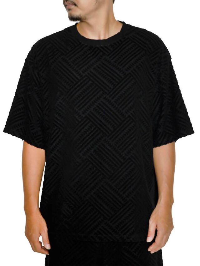 CALEE 「PILE JACQUARD DROP SHOULDER CS 」 パイルジャガード ワイド 