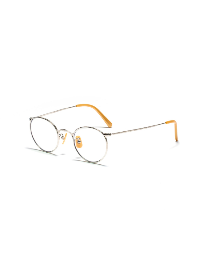 CALEE VINTAGE TYPE CIRCLE GLASSES 銀/茶 CALEE】VINTAGE TYPE CIRCLE METAL GLASSES【サングラス