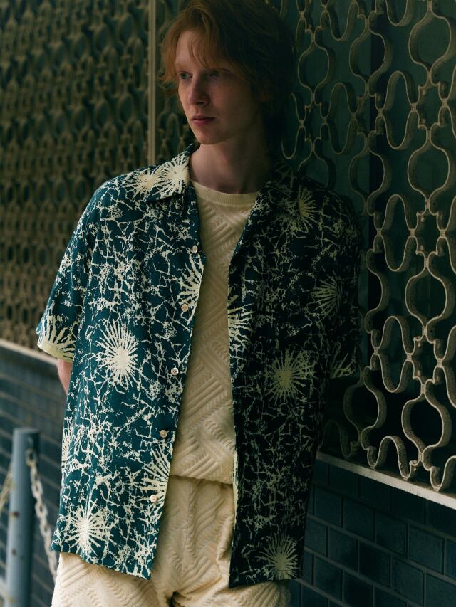 CALEE 「R/P BATIK PATTERN OPEN COLLAR SH」 オープンカラーシャツ