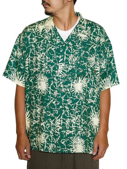 CALEE 「R/P BATIK PATTERN OPEN COLLAR SH」 オープンカラーシャツ