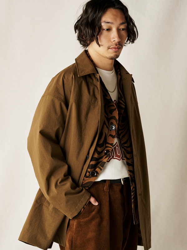caleeコーデュロイジャケット CALEE】JUMBO CORDUROY ZIP SHIRT JACKET【コーデュロイ
