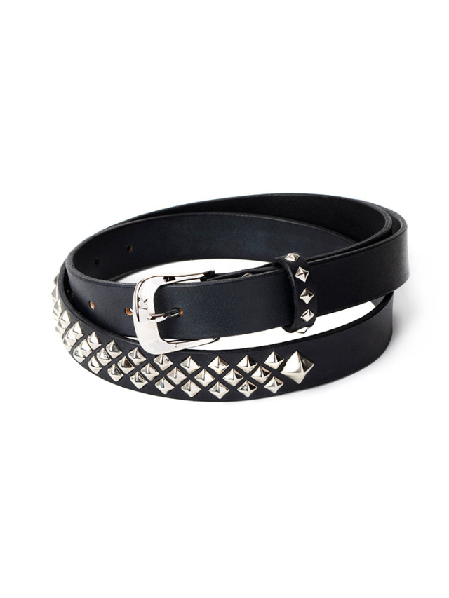 CALEE  　「STUDS LEATHER NARROW BELT ＜TYPE A＞」　　スタッズレザーナローベルト
