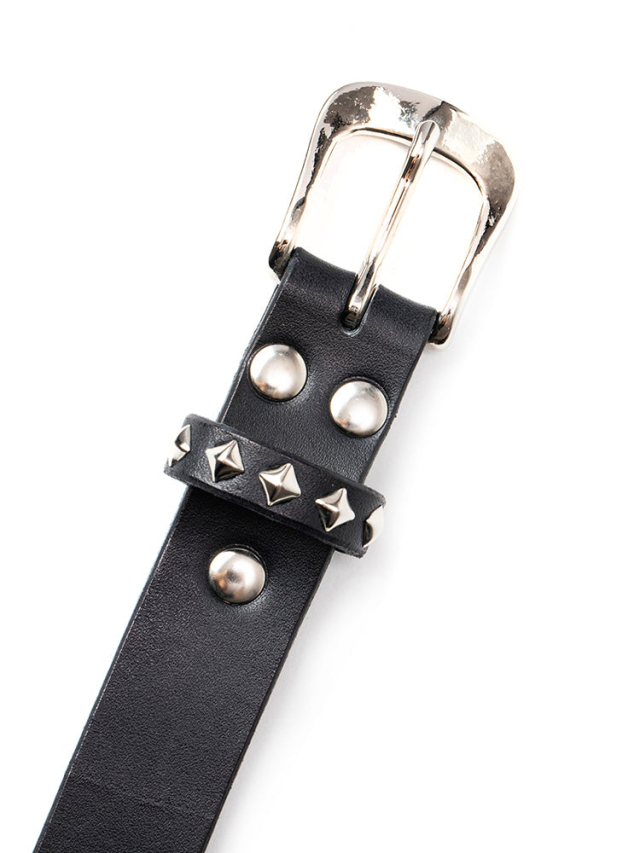 CALEE 「STUDS LEATHER NARROW BELT ＜TYPE A＞」 スタッズ