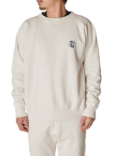 CALEE - FLAME DRAGON LOGO CREW NECK SW (BLACK) / オリジナル