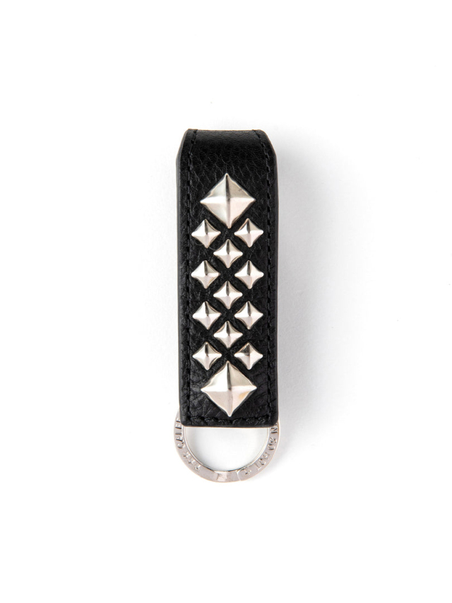 CALEE 　「STUDS LEATHER SNAP KEY RING」　レザーキーリング