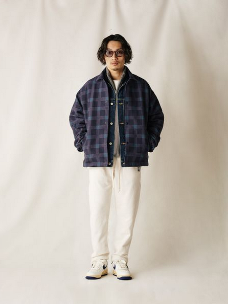 CALEE 「BOX CHECK OVER SIZE COACH JACKET」 ドビーチェック