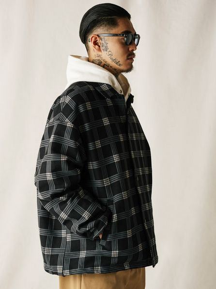 jieda 19aw PLAID COACH JACKET コーチジャケット CALEE 「BOX CHECK OVER SIZE COACH JACKET」 ドビーチェック