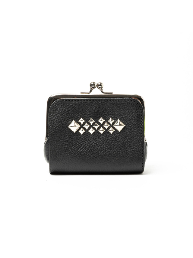 CALEE 「STUDS LEATHER INTERNAL FLEX FRAME TYPE MULTI WALLET 