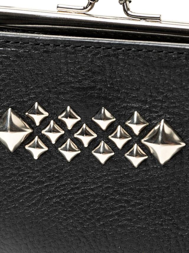 CALEE 「STUDS LEATHER INTERNAL FLEX FRAME TYPE MULTI WALLET 