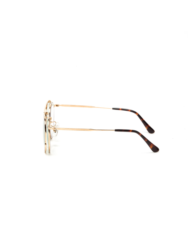 CALEE キャリー フリップアップタイプ サークルサングラス 新品 CALEE - FLIP UP TYPE CIRCLE METAL GLASSES (BLACK/BLACK