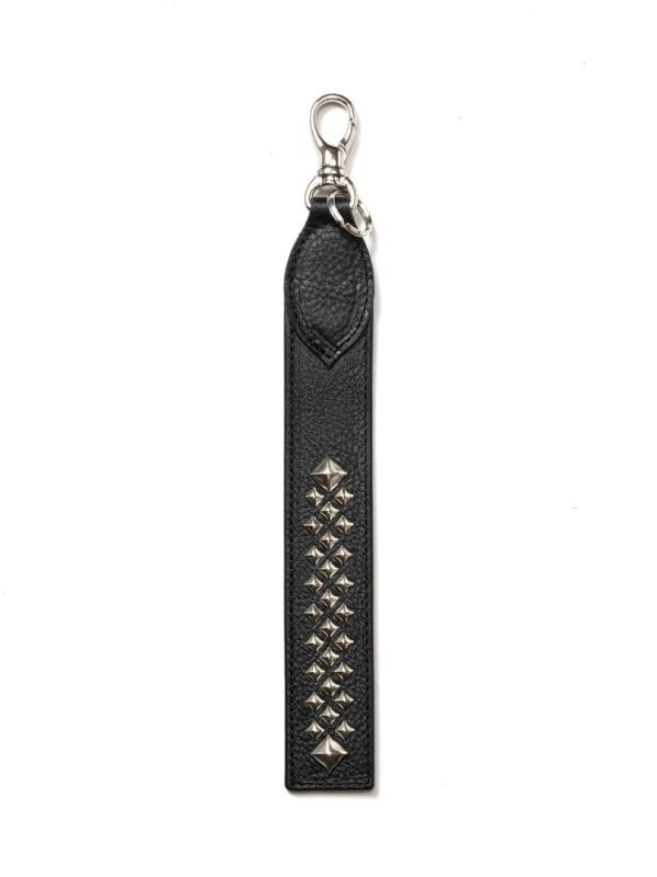 CALEE 「STUDS LEATHER FLAT LONG KEY RING」 レザーキーリング