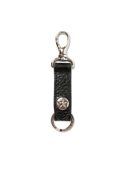 CALEE 　「SILVER STAR CONCHO LEATHER KEY RING」　レザーキーリング