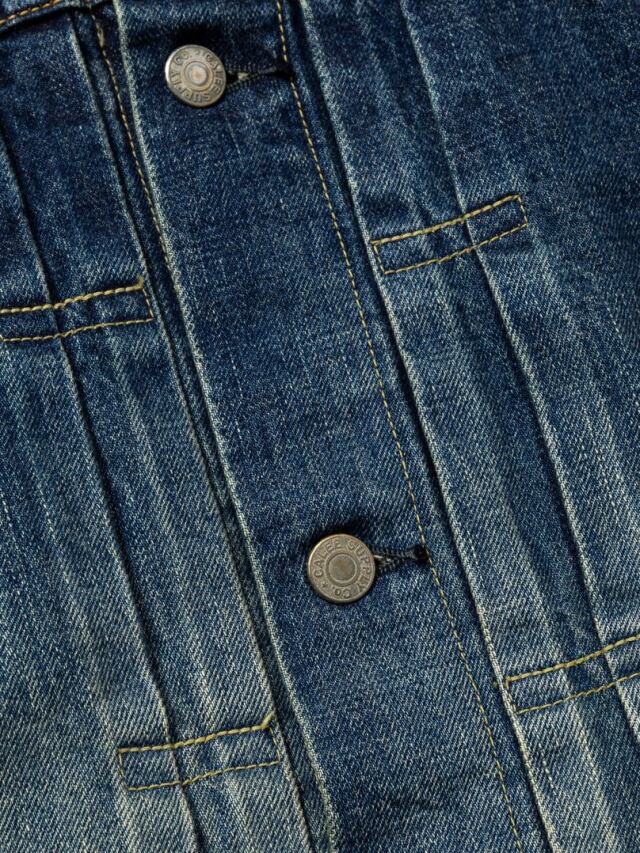 CALEE 「1ST TYPE NO COLLAR DENIM JACKET ＜USED＞」 USED加工 1st