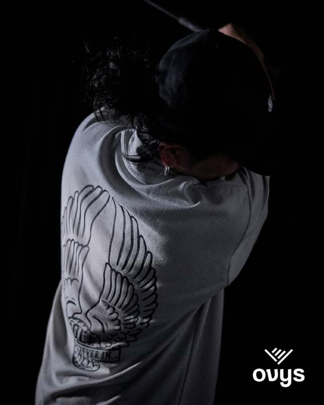 CALEE × ovys MOCK NECK BACK MESH S/S TEE ＜A TYPE＞（WHITE