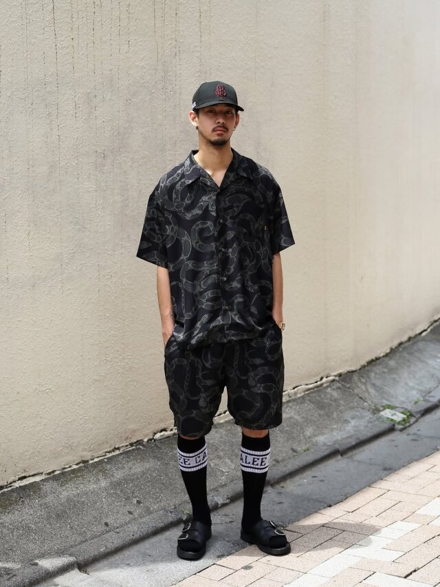 CALEE(キャリー) ショートパンツ R/P ALLOVER SNAKE PATTERN