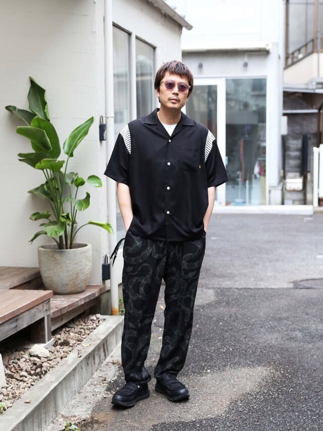 パンツ 046040 CALEE ALLOVER SNAKE PATTERN EASY CALEE - ALLOVER SNAKE PATTERN EASY TROUSERS ＜EXCLUSIVE