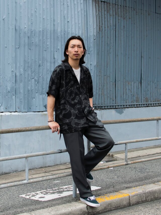 【限定商品】CALEE オープンカラー　レーヨンシャツ　イージーパンツ　スネーク 限定商品】CALEE オープンカラー レーヨンシャツ イージーパンツ
