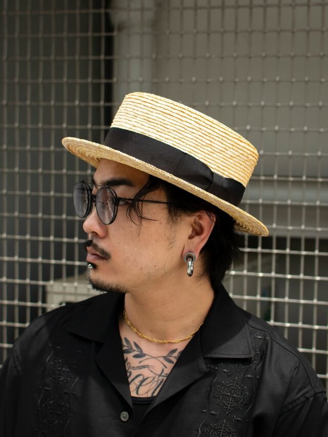 CALEE サマーハット CALEE 「STRAW BOATER HAT 」 ストローボーターハット