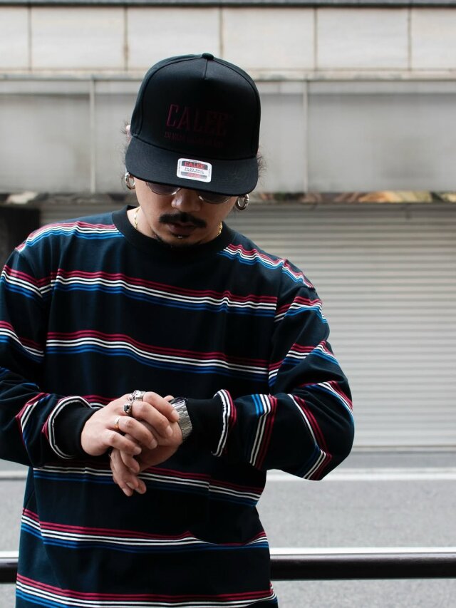 CALEE 「HARLEY BORDER L/S CS」 ボーダーロングスリーブティーシャツ