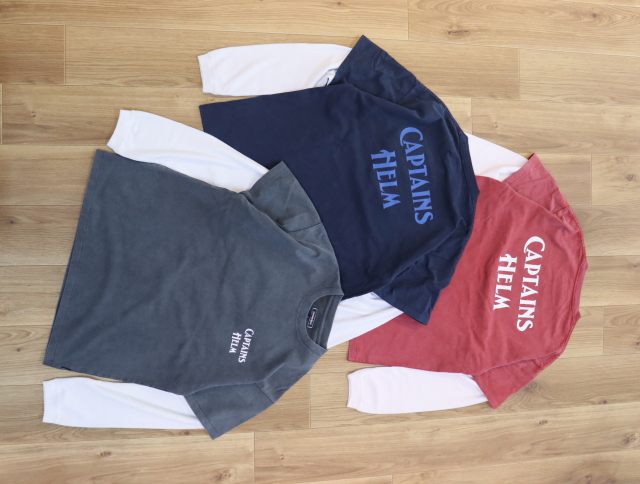CAPTAINS HELM　　「#2in1 LOGO LS TEE」  　ピグメントダイ レイヤーロングスリーブティーシャツ