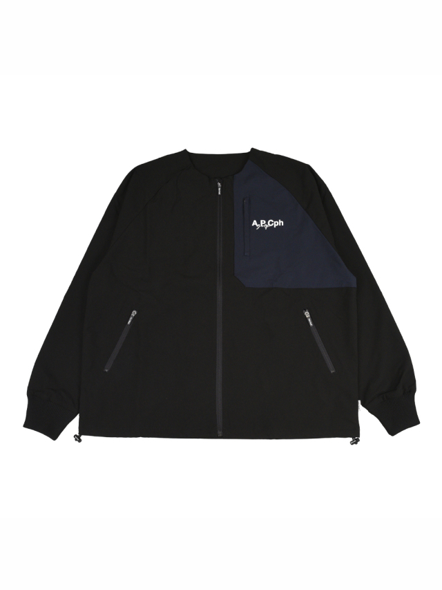 【9月2日12:00～ 発売！】A.P.C.Golf × CAPTAINS HELM GOLF　　「A.P.Cph/Golf ZIPPER NO COLLAR JACKET」 　ノーカラージャケット