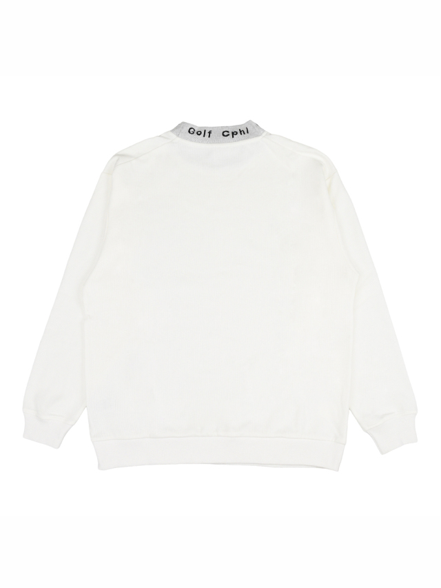 CAPTAINS HELM GOLF 「JACQUARD MOCK NECK LS TEE」 モックネック