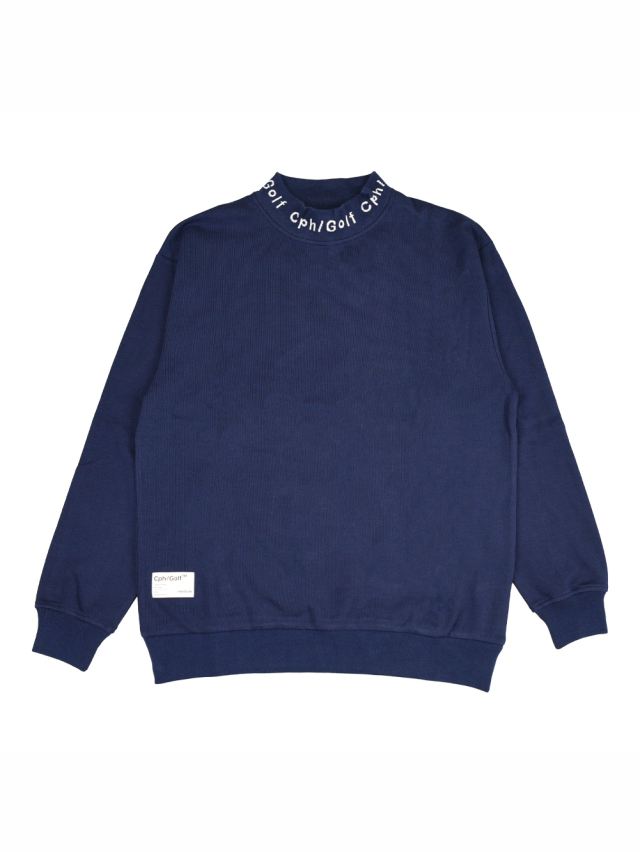 CAPTAINS HELM GOLF 「JACQUARD MOCK NECK LS TEE」 モックネック