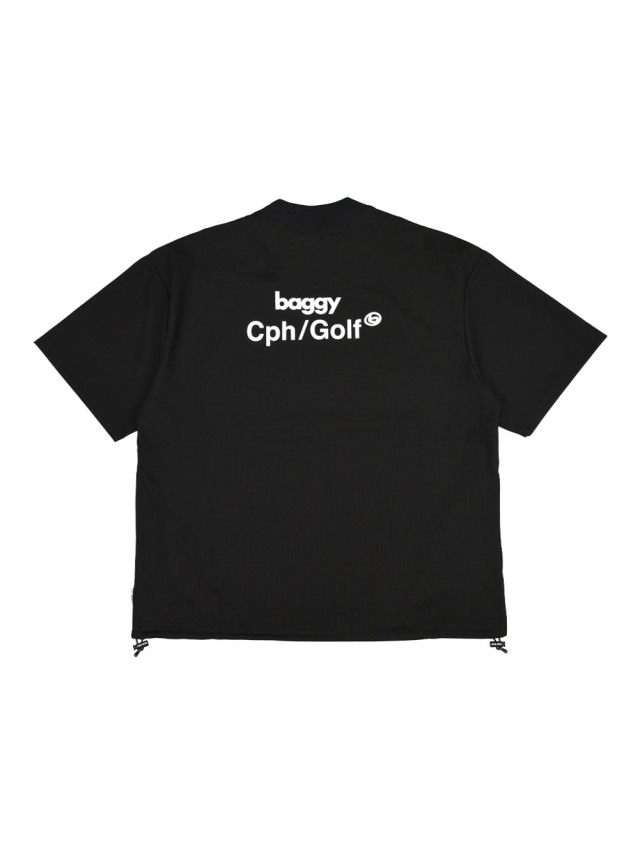 Captains Helm Golf MOCK NECK TEE 【BLACK】 CAPTAINS HELM GOLF × BAGGY PANTS GOLF 「BREATHABLE MOCK NECK TEE