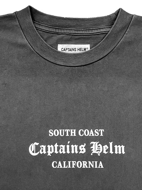 CAPTAINS HELM 長袖Tシャツ ロンT 黒 L フロントロゴ 刺繍 CAPTAINS HELM / LOGO MESH L/S TEE